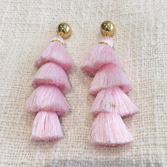 BaubleBar Jewelry - BaubleBar Pink Tassel Gabriela Earring
